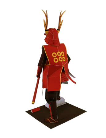 Preview: Papiermodell Samurai, Sanada